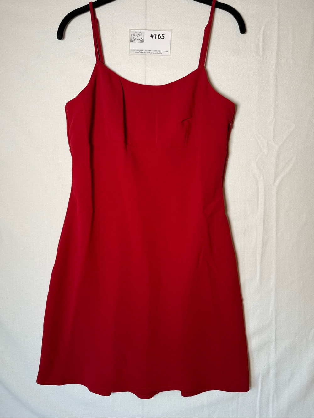 A new day. Red Spaghetti Strap Dress.